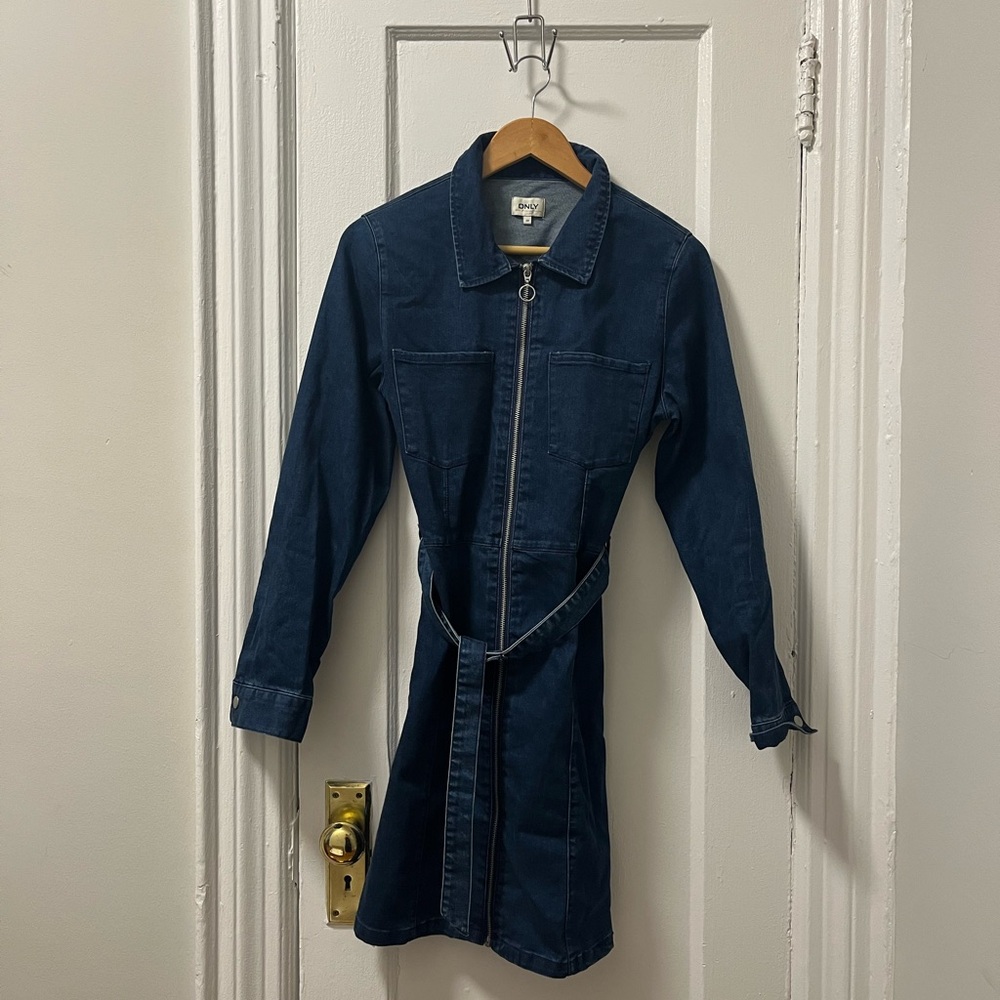 Only Denim zip up dress NWOT